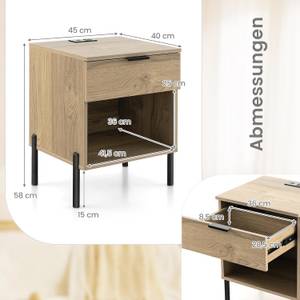 Nachttisch TG32723PQ-ZMDE Braun - Holzwerkstoff - 40 x 58 x 45 cm