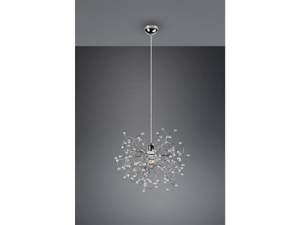 LED Pendelleuchte dimmbar Chrom 52cm Silber