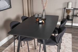 Essgruppe Inca 14 Schwarz - Massivholz - 85 x 75 x 160 cm