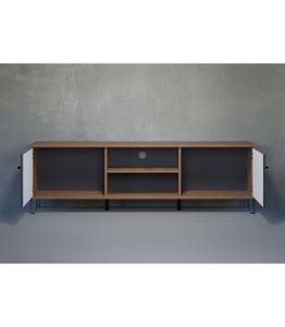 TV Tisch Montez Grau - Holzwerkstoff - 40 x 56 x 183 cm