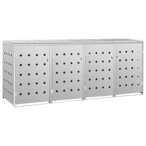 Mülltonnenbox 3000237 Silber - Metall - 78 x 115 x 276 cm