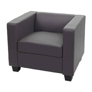 fauteuil lounge Lille Gris - Cuir synthétique - 86 x 70 x 75 cm