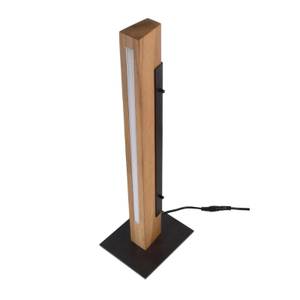 Klassisch / Rustikale Tischlampe MADERA Schwarz - Braun - Metall - Kunststoff - 6 x 51 x 6 cm