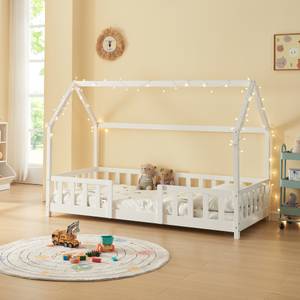 Lit enfant Sisimiut Pin 200 x 90 cm Blanc - 206 x 140 x 96 cm