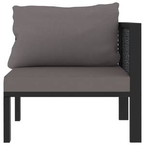 Modular-Sofa-Eckteil 49396 Grau - Metall - Polyrattan - 68 x 64 x 68 cm