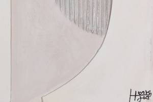 Tableau peint à la main Balance of Life Beige - Blanc - Bois massif - Textile - 75 x 100 x 4 cm