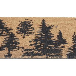 Kokos Fußmatte Bäume Schwarz - Braun - Naturfaser - Kunststoff - 60 x 2 x 40 cm