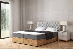 Boxspringbett LOLLY5 Grau - Breite: 129 cm - H4