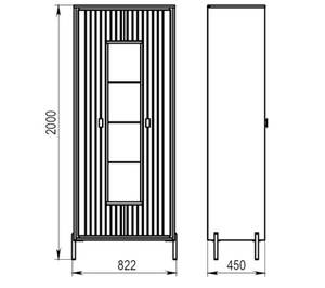 Stauraumschrank LUXOR Weiß - Holzwerkstoff - 82 x 200 x 45 cm