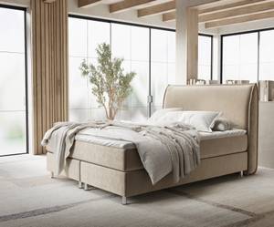 Boxspringbett Chermin Beige - Breite: 160 cm