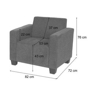 Sofa-System Couch-Garnitur Lyon 4-1 Anthrazit