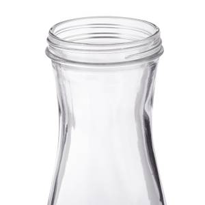 Wasserkaraffe Set mit Gläsern Weiß - Glas - Kunststoff - 10 x 26 x 10 cm
