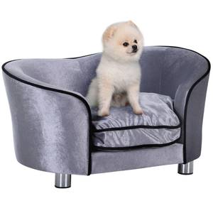 Hundesofa D04-016 Grau - Textil - 49 x 38 x 69 cm