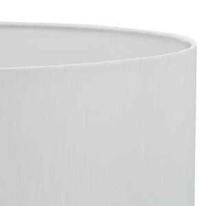Stehlampe Wohnzimmer beige Silber - Weiß - Metall - Kunststoff - Textil - 43 x 155 x 43 cm