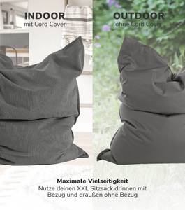 Cord Cover Sitzsackcover Sitzsack Hülle Anthrazit