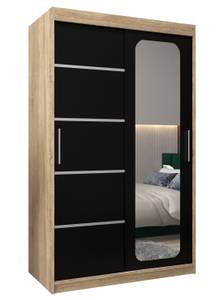 Armoire à portes coulissantes promo v2 Noir - Imitation chêne de Sonoma - Largeur : 120 cm - 2 porte