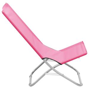 Chaise de plage Rose foncé - Métal - Textile - 82 x 84 x 48 cm