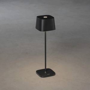 Akkuleuchte Capri Aluminium - 1 ampoule - Noir - 10 x 36 cm