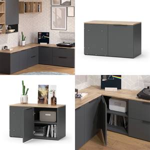 Eckkommode Wido 47678 Braun - Grau - Holzwerkstoff - 80 x 50 x 40 cm