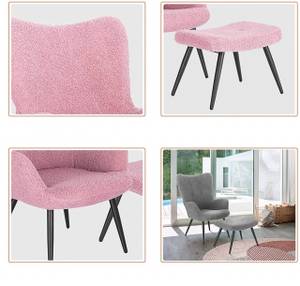 Relaxsessel Henrik Pink - Metall - Textil - 69 x 101 x 70 cm