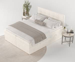 Boxspringbett Tari Creme - Breite: 140 cm