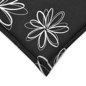 Flores Hochlehner Auflage Schwarz - Textil - 50 x 8 x 120 cm