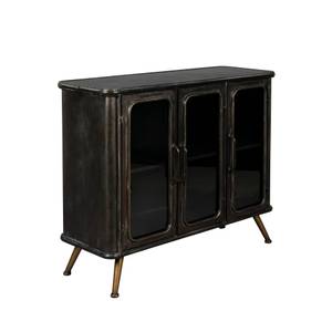 Buffet design Denza Noir - Métal - 100 x 80 x 37 cm