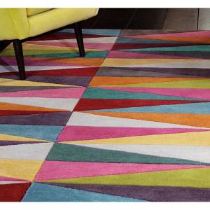 Tapis pure laine FLASHY TRIANGLES 175 x 250 cm