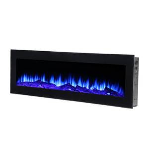 Elektrokamin Brixen B180 cm El Fuego Schwarz - Glas - Metall - 180 x 46 x 12 cm