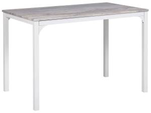 Ensemble pour salle à manger BISMARCK Gris - Blanc - Bois manufacturé - 110 x 75 x 70 cm