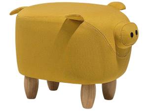 Pouf animal PIGGY Chêne clair - Jaune