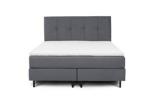 Boxspringbett Lago Graphit - Breite: 200 cm - H2