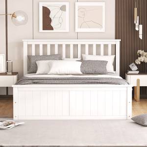 lit en bois M113 Blanc - Bois manufacturé - 148 x 110 x 210 cm