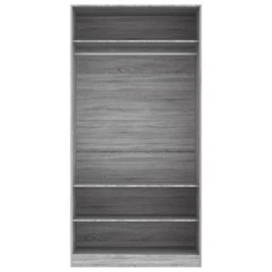 Kleiderschrank 298537-1 Grau - Eiche Sonoma Dekor - Breite: 100 cm