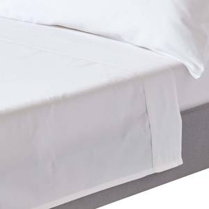 Bettlaken ohne Gummizug Bio Baumwolle Weiß - 230 x 255 cm