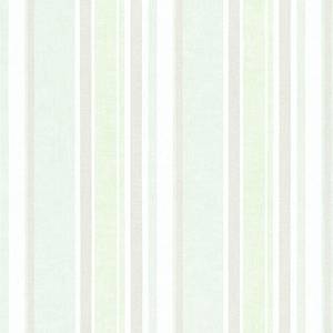 Tapete Streifenmuster Grün - Kunststoff - Textil - 53 x 53 x 1005 cm