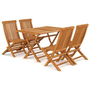 Salle à manger (lot de 5) 3004609-1 Marron - Bois massif - Bois/Imitation - 70 x 75 x 120 cm