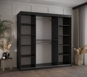 SCHWEBETÜRENSCHRANK PLECIONKA Breite: 180 cm - Schwarz