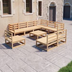 Garten-Lounge-Set (10-teilig) 3009830-1 Braun - Holz