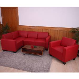 Couch-Garnitur Moncalieri (2-teilig) Rot