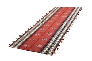 Tapis Jajim CCXXII Rouge - Textile - 134 x 1 x 360 cm