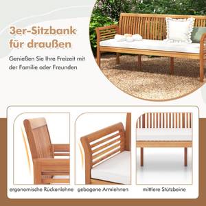 Gartenbank TI94555ITDE Weiß - Holzwerkstoff - 59 x 77 x 159 cm