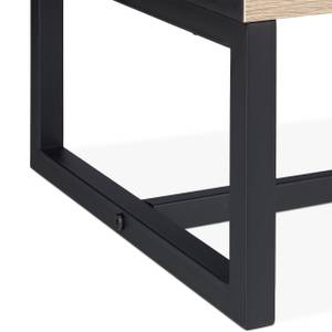 Table de nuit noir Noir - Marron - Bois manufacturé - Métal - 39 x 50 x 35 cm