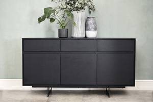 Sideboard Tokyo Schwarz Schwarz - Holzwerkstoff - 205 x 82 x 45 cm