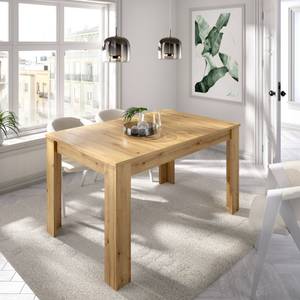 Table extensible Cernera Chêne Nodi Marron - Bois manufacturé - 190 x 77 x 90 cm