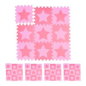 45 x Puzzlematte Sterne rosa-pink Hellrosa - Pink