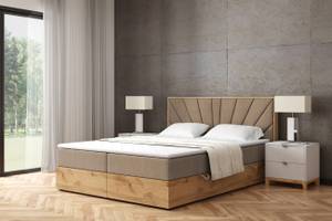 Boxspringbett LOLLY6 Bronze - Breite: 129 cm - H3