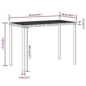 Sofagarnitur Braun - Polyrattan - 50 x 71 x 90 cm