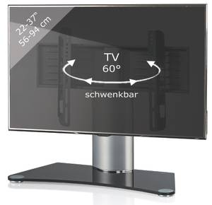 TV-Standfüße Windoxa Schwarz - Glas - Metall - 70 x 52 x 30 cm