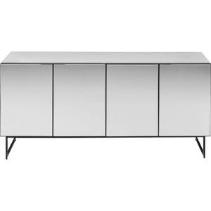 Buffet Soran Noir - Verre - 160 x 80 x 45 cm